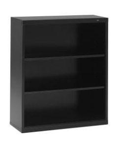 Tennsco Welded Bookcase - 34.5in x 13.5in x 40in - 3 x Shelf(ves) - 360 lb Load Capacity - Black - Steel - Recycled