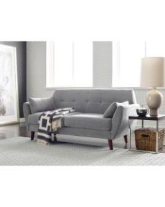 Serta Artesia Collection Loveseat, Smoke Gray/Chestnut