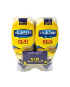 Hellmanns Real Mayonnaise, 25 Oz Bottle, Pack Of 2