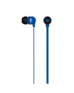 Ativa Plastic Earbud Headphones With Flat Cable, Dark Blue, MW-HLP-001-DB