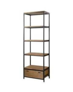 Glamour Home Amy 71in Etagere Bookcase, Brown