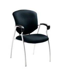 Global Supra Fabric Guest Chair, 26inH x 25inW x 25 1/2inD, Sapphire/Tungsten