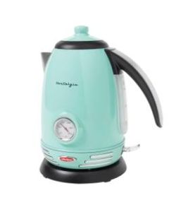 Nostalgia Electrics Retro 1.7 L Stainless Steel Electric Water Kettle, Aqua