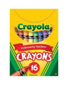 Crayola Standard Crayons, Assorted Colors, Box Of 16 Crayons