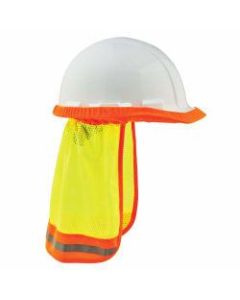 Ergodyne GloWear 8005 High-Visibility Hard Hat Reflective Mesh Neck Shade, Lime