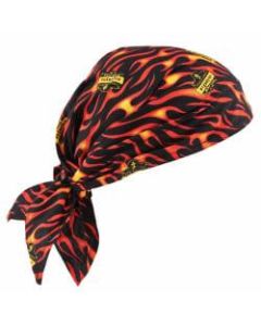 Ergodyne Chill-Its 6710 Evaporative Cooling Triangle Hats, Flames, Case Of 24 Hats