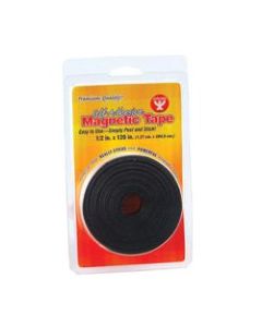 Hygloss Magnetic Tape Strips, 0.5in x 3.33 Yd., Black, Pack Of 6