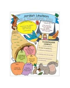 Scholastic Personal Poster Set: I’m A Thankful Kid, 17in x 22in, Grades 3-6, Pack Of 30 Posters