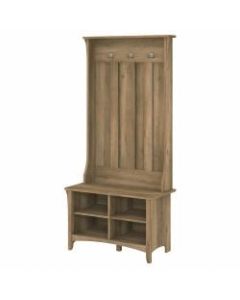 Bush Furniture Salinas Hall Tree with Shoe Storage Bench, Reclaimed Pine, Standard Delivery