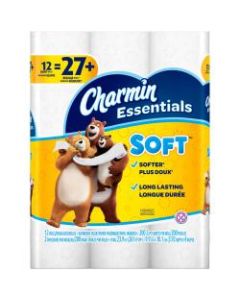 Charmin Essentials Soft 2-Ply Giant Toilet Paper, 200 Sheets Per Roll, Pack Of 12 Rolls