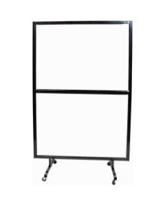 CSL Portable Partition, 36in x 74in, Black/Clear