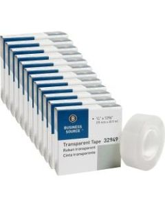 Business Source All-purpose Transparent Tape - 36 yd Length x 0.75in Width - 1in Core - 12 / Pack - Clear
