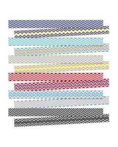 Barker Creek Chevron Double-Sided 6-Design Borders, 3in x 35in, 12 Strips Per Pack, Set Of 6 Packs
