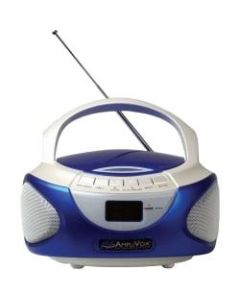 AmpliVox CD Boombox with Bluetooth - 1 x Disc - 2 W Integrated Stereo Speaker LCD - CD-DA, MP3 - 6 Hour Run Time - Auxiliary Input