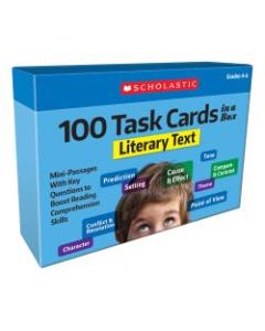 Scholastic 100 Task Cards In A Box: Literary Text Cards, Grades 4-6