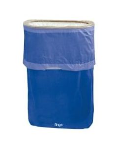 Amscan Pop-Up Plastic Trash Fling Bins, 13 Gallons, Bright Royal Blue, Pack Of 3 Bins