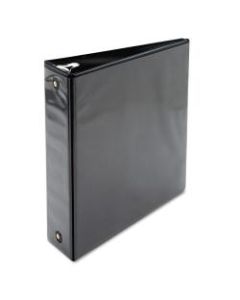 SKILCRAFT Poly 3-Ring Binder, 2in Round Rings, 66% Recycled, Black