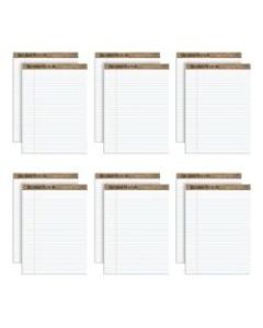 TOPS Second Nature 100% Recycled Writing Pads, 8 1/2in x 11 3/4in, Legal Ruled, 50 Sheets, White, Pack Of 12 Pads