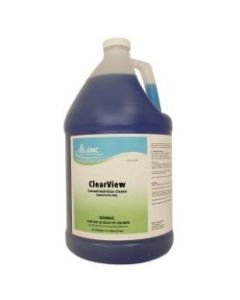 Rochester Midland Clear View Concentrated Glass Cleaner, Fresh Scent, 1 Gallon Bottle, Blue, Pack Of 4 Bottles