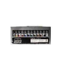 Winsor & Newton Artists Acrylic Color Starter Set, 20 mL Tubes, Assorted Colors, Set Of 12