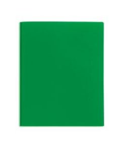 Office Depot Brand 2-Pocket Poly Folder with Prongs, Letter Size, Green