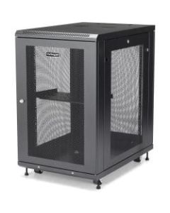 StarTech.com Server Rack Cabinet - 18U - 31in Deep Enclosure - Network Cabinet - Rack Enclosure Server Cabinet - Data Cabinet - For Server, LAN Switch, Patch Panel, A/V Equipment - 18U Rack Height x 19in Rack Width x 31in Rack Depth - Floor Standing