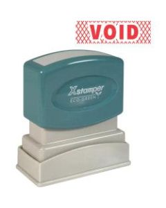 Xstamper Pre-Inked VOID One Color Title Stamp - Message Stamp - "VOID" - 0.50in Impression Width x 1.63in Impression Length - 100000 Impression(s) - Red - Recycled - 1 Each