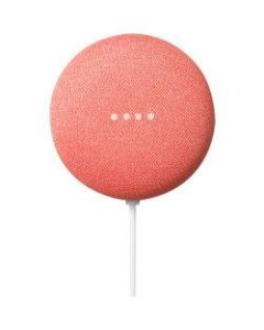 Google Nest Mini GA01141-US Bluetooth Smart Speaker - Google Assistant Supported - Coral Red - Wall Mountable - Wireless LAN