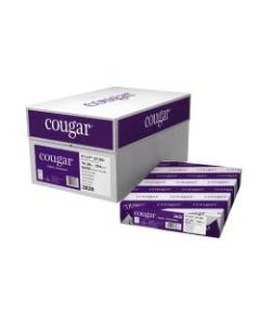 Cougar Digital Printing Paper, Ledger Size (11in x 17in), 98 (U.S.) Brightness, 70 Lb Text (104 gsm), FSC Certified, 500 Sheets Per Ream, Case Of 4 Reams