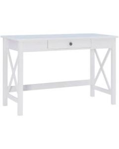 Linon Dallin 46inW Laptop Desk, White