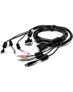 AVOCENT KVM Cable - 6 ft, Single Display, DVI-I, 1 x USB, 2 x Audio, Standard KVM cable