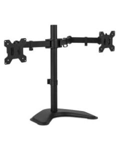 Mount-It Dual Monitor Desk Stand For 13 - 27in Screens, 19inH x 30-1/2inW x 4-3/8inD, Black