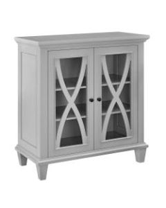 Ameriwood Home Ellington Double-Door Accent Cabinet, 3 Shelves, Gray