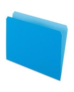 Pendaflex Straight-Cut Color File Folders, Letter Size, Blue, Box Of 100