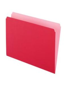 Pendaflex Straight-Cut Color File Folders, Letter Size, Red, Box Of 100