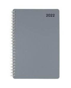 Office Depot Brand Weekly/Monthly Appointment Book, 5in x 8in, Silver, January To December 2022, OD710330