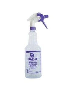 Big 3 Packaging PAK-IT Spray Bottle, Heavy-Duty All-Purpose Cleaner, 32 Oz, Purple/Clear