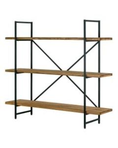 Glamour Home Ailis 56inH 3-Shelf Etagere Bookcase, Brown