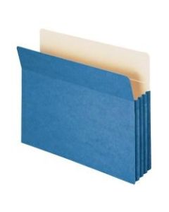 Smead File Pocket Expanding Color Pockets, 3 1/2in Expansion, Letter Size, Blue