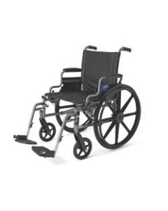 Medline K4 Extra-Wide Lightweight Wheelchair, Swing Away, 20in Seat, Gray