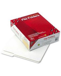 Smead 1/3-Cut 2-Ply Color File Folders, Letter Size, White, Box Of 100