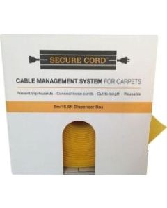 SecureCord Cable Management for Carpets - Yellow - Nylon