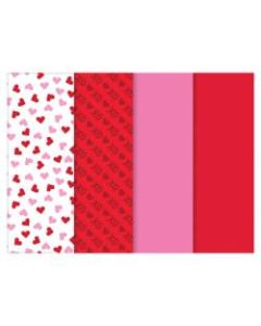 Amscan Valentines Day Printed Tissue Paper, 20in x 20in, Red/Pink, Pack Of 90 Blocks