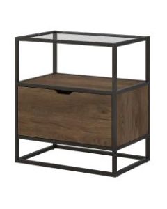 Bush Business Furniture Anthropology 27-1/4inW Lateral 1-Drawer File Cabinet, Rustic Brown Embossed, Standard Delivery