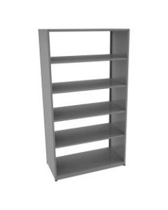 Tennsco Capstone Steel Adjustable Shelving Unit, 6 Shelves, 88inH x 42inW x 24inD, Medium Gray