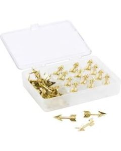 U Brands Metal Arrow Push Pins, Gold, 36-Count (3083U06-24) - 0.38in Shank - 0.88in Head - 36 / Pack - Gold - Steel, Metal, Plastic