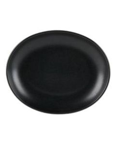 Foundry Oval Ceramic Platters, 13 1/8in x 10 1/2in, Black, Pack Of 6 Platters