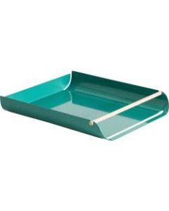 U Brands Metal Letter Tray, Desktop Accessory, Arc Collection, Green (3544A02-06) - 1.8in Height x 10.6in Width12.1in Length - Desktop - Green - Metal - 1Each