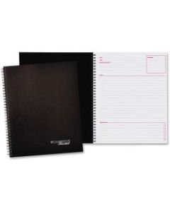 Cambridge Limited 1-subject Notebook - 80 Sheets - Twin Wirebound - Legal Ruled - 20 lb Basis Weight - 8 7/8in x 11in - White Paper - Black Cover - Micro Perforated, Easy Tear, Unpunched, Flexible, Subject - 2 / Pack
