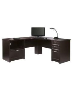 Realspace Magellan Performance 71inW L-Shape Corner Desk, Espresso